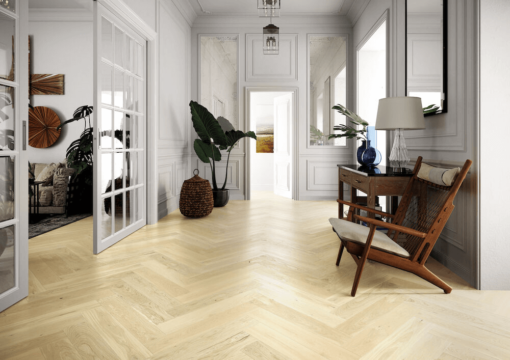 Saga Herringbone Parkett Coconut