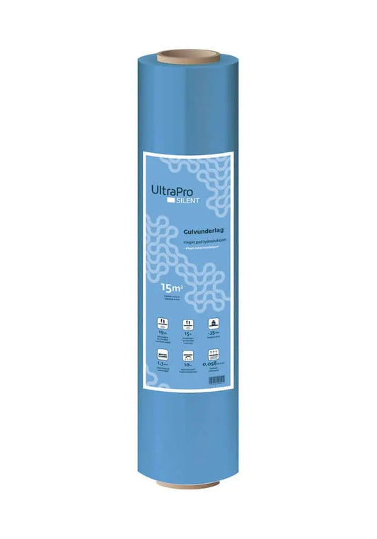 UltraPro Gulvunderlag Silent med fuktsperre 15m2 Maling 1000